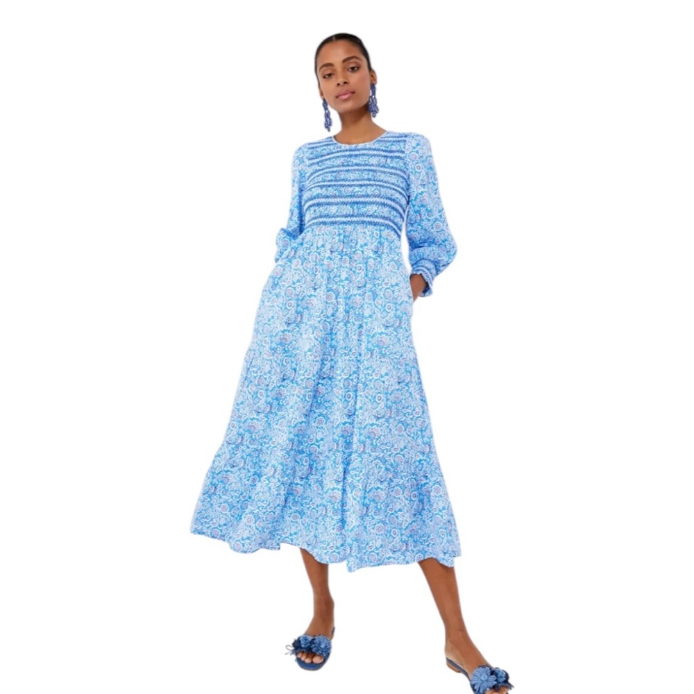 Tuckernuck x Pink City Prints Isabel dress. Ornate Sky. S.
NWT.